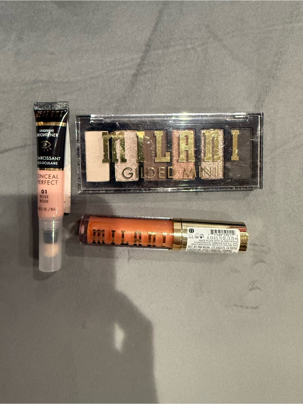 Milani Gilded Mini Eyeshadow Palette with Gold and Pink Accents
